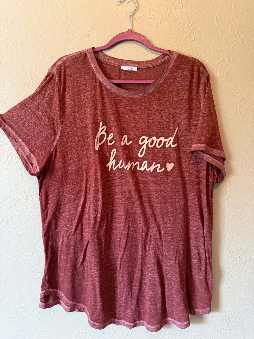 Maurices 2x Faded Rose Crewneck Tee tshirt